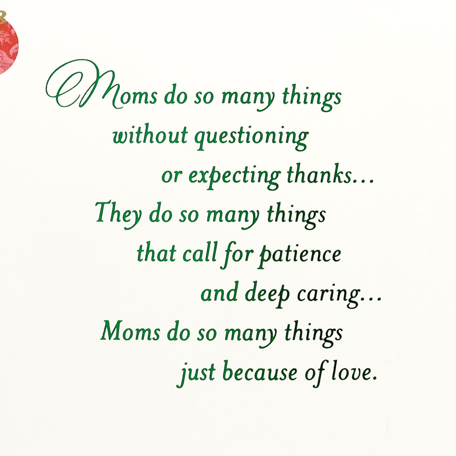 Berry Wreath Christmas Card for Mom Sentiment image number 2