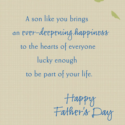 You Bring Pride and Happiness Father's Day Card for Son, 