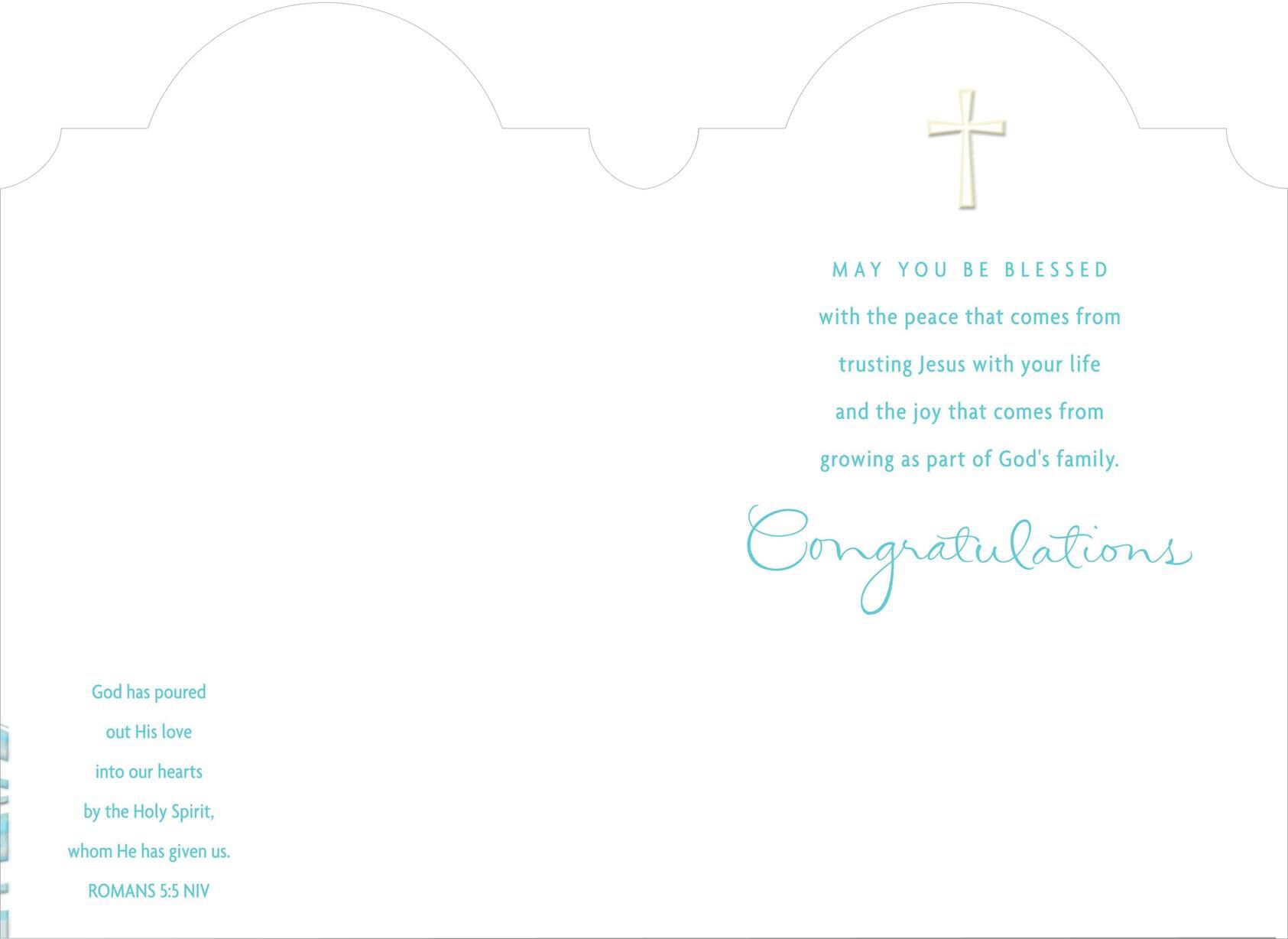 Dove and Sun Confirmation Card for Godson