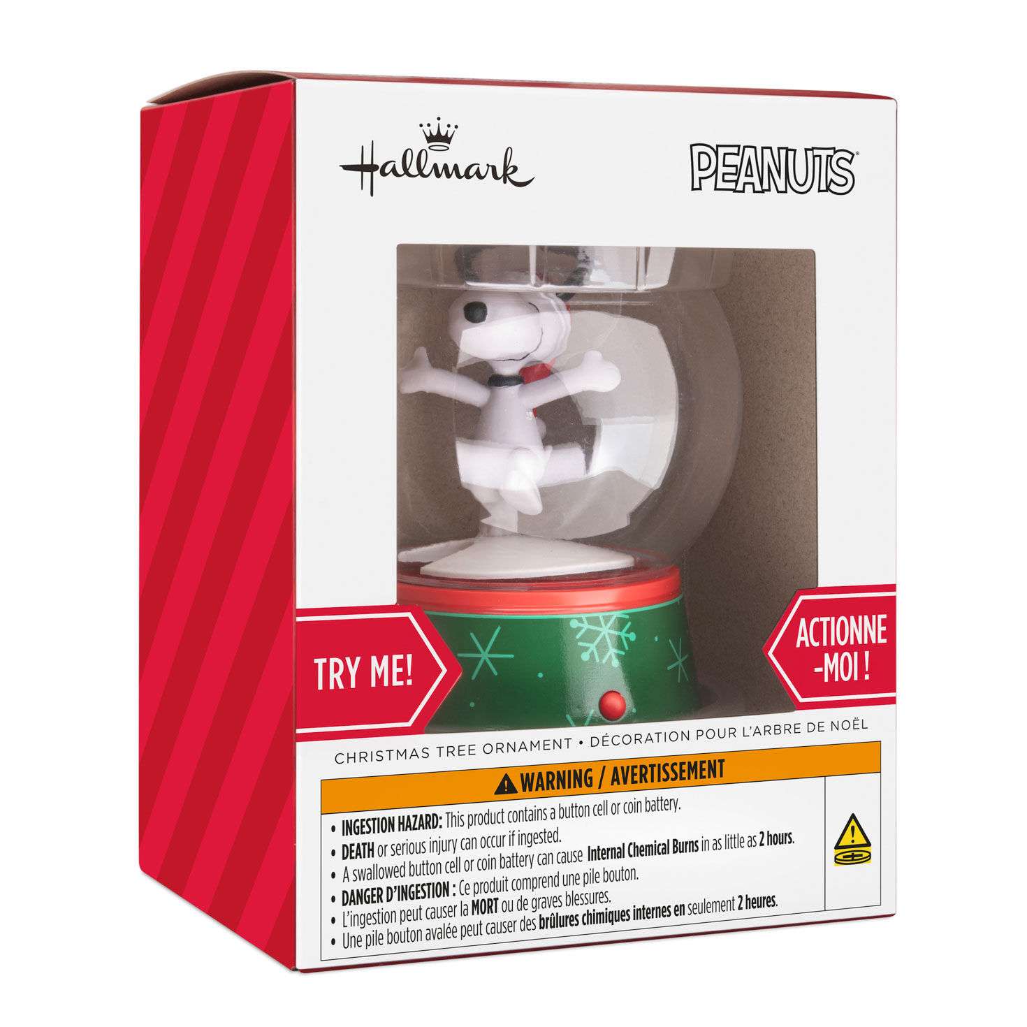 Snoopy Snow Globe Christmas Ornament  image number 7