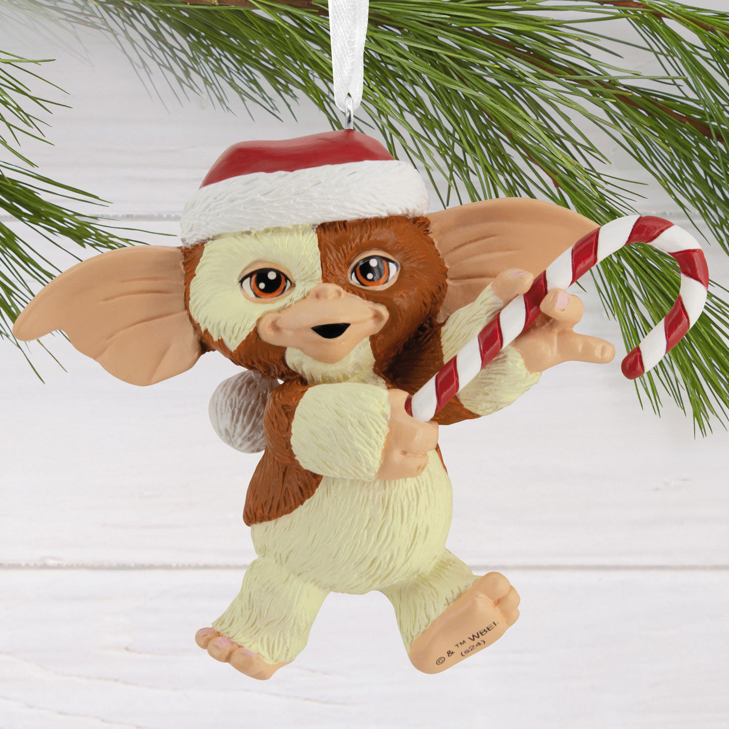Gremlins&trade; Gizmo&trade; in Santa Hat Hallmark Ornament, , large image number 2