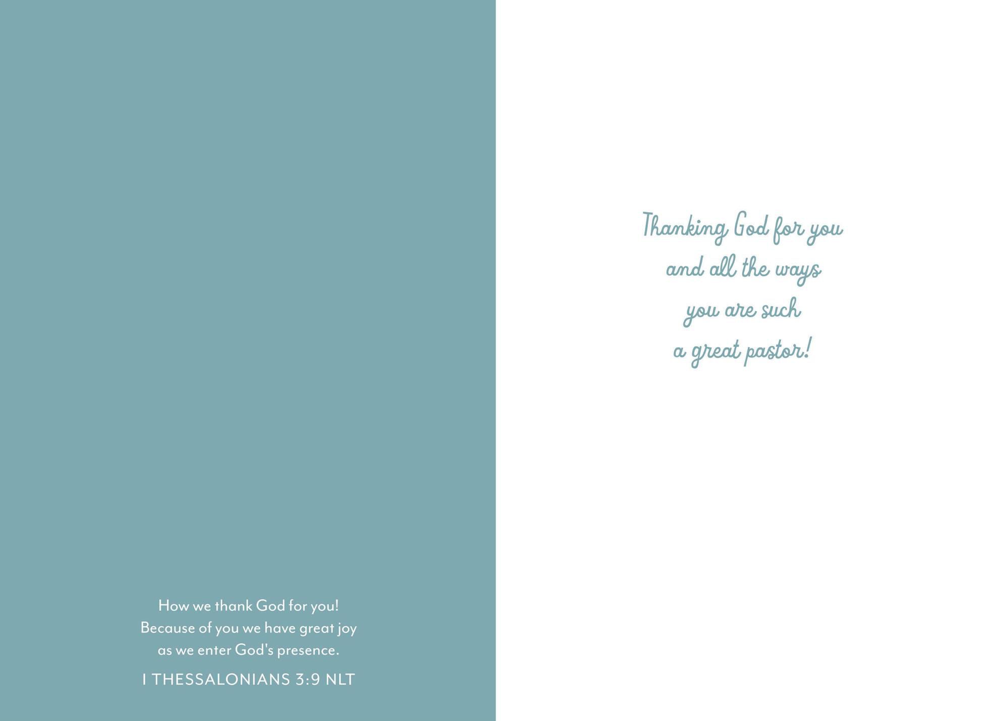 You Inspire Me Pastor Appreciation Card