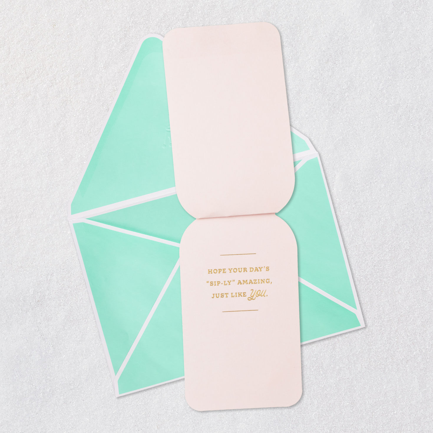 Pink Water Bottle Unique Mother's Day Card Open card with envelope image number 3