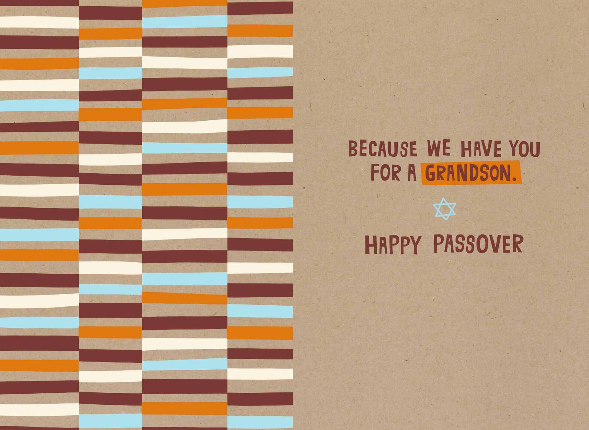 Blessed By You, Grandson Passover Card