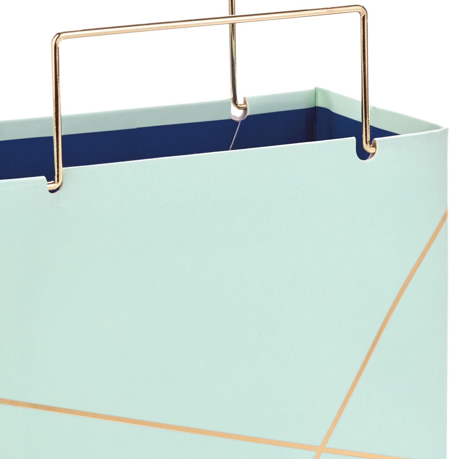 5.5" Mint Green With Gold Small Square Gift Bag, , large image number 4