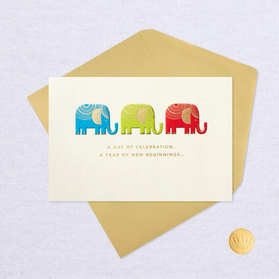 Celebration and New Beginnings Elephants Birthday Card, , large image number 5