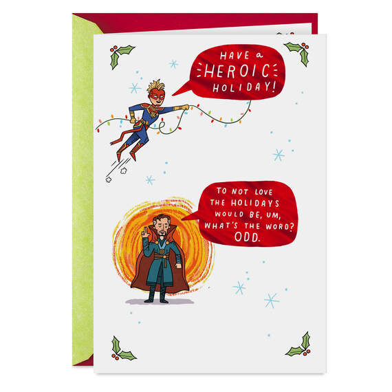 Marvel Avengers Heroic Holidays Christmas Card