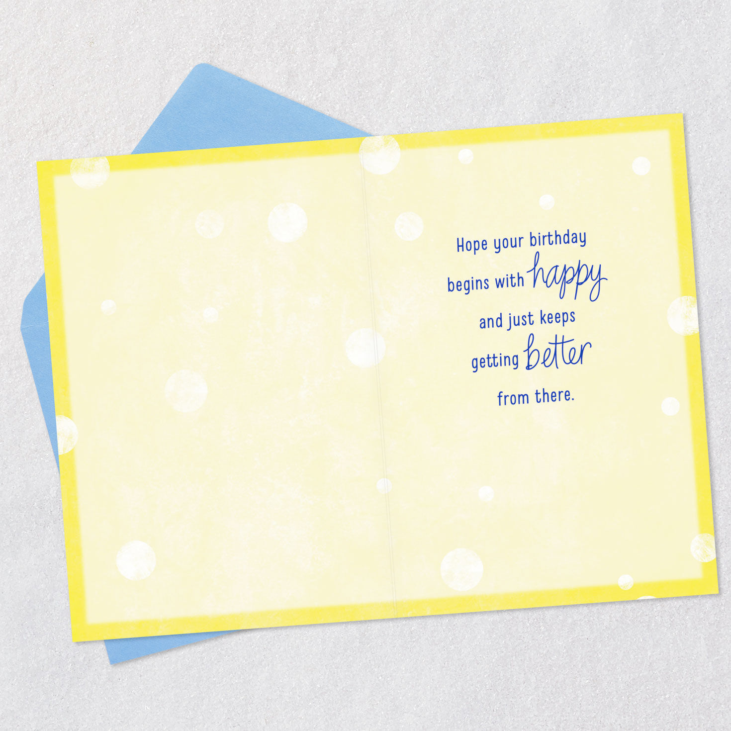 Tiered Cake With Candles Happy Birthday Card Open card with envelope image number 3