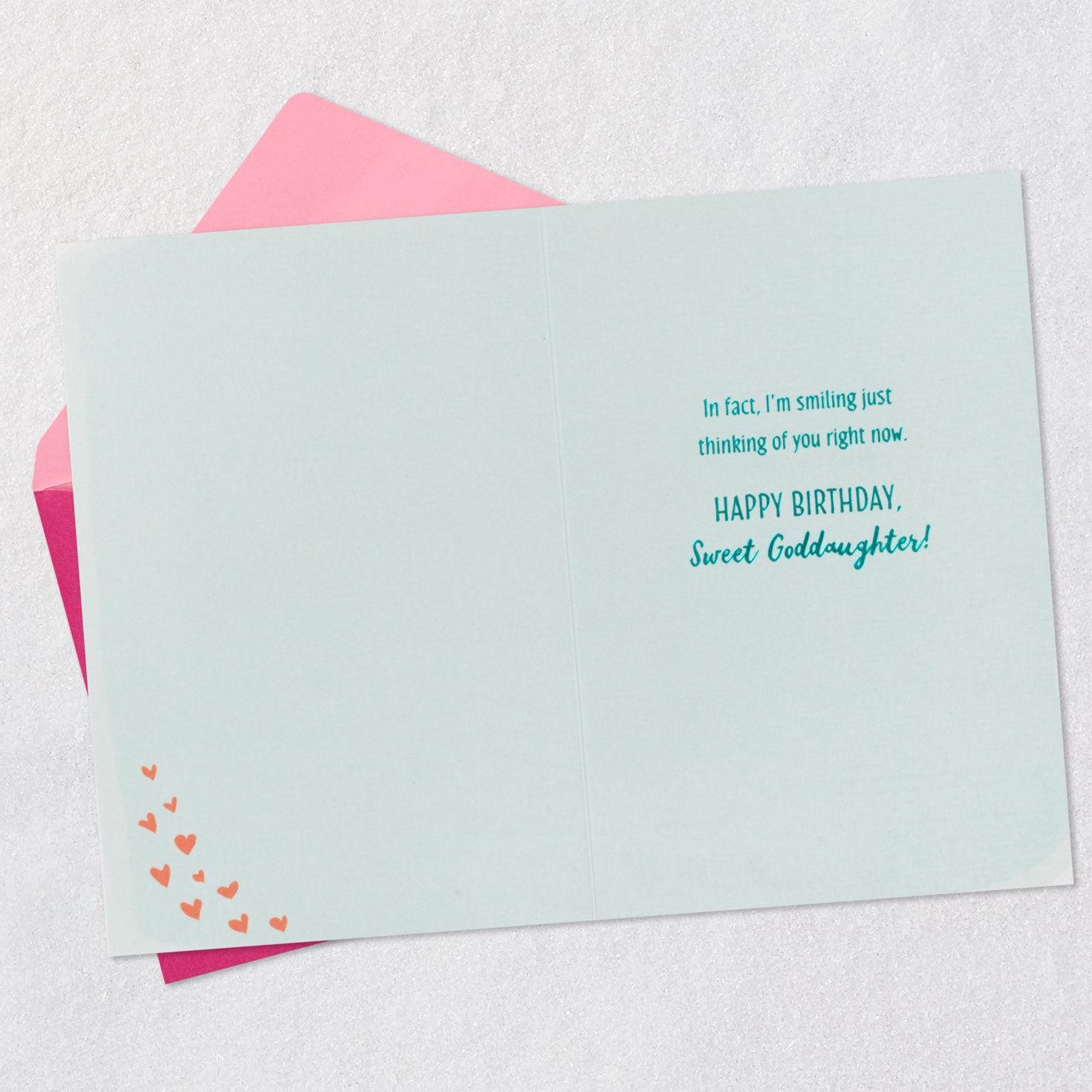 Smiling Thinking of You Birthday Card for Goddaughter, , large image number 3