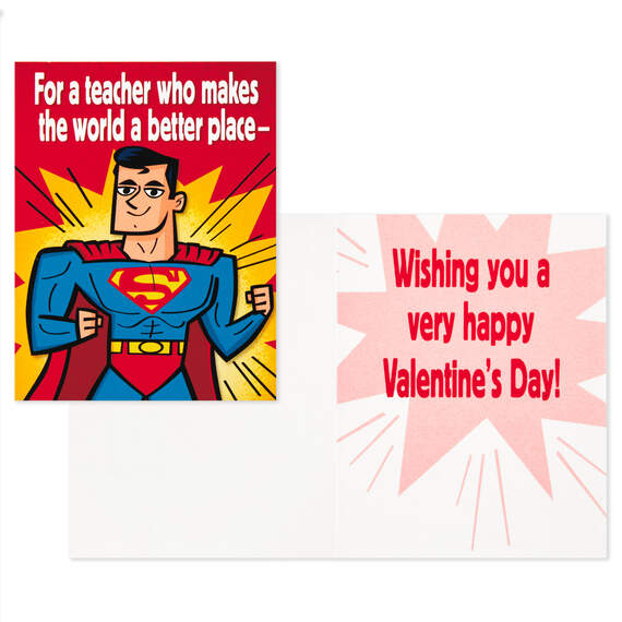 DC Comics™ Justice League™ Kids Classroom Valentines Set With Cards, Stickers and Mailbox, , large image number 3