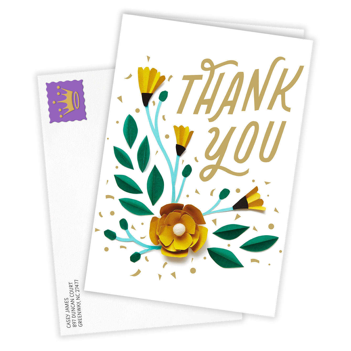 Yellow Flowers Blank Custom Thank-You Card - Greeting Cards | Hallmark
