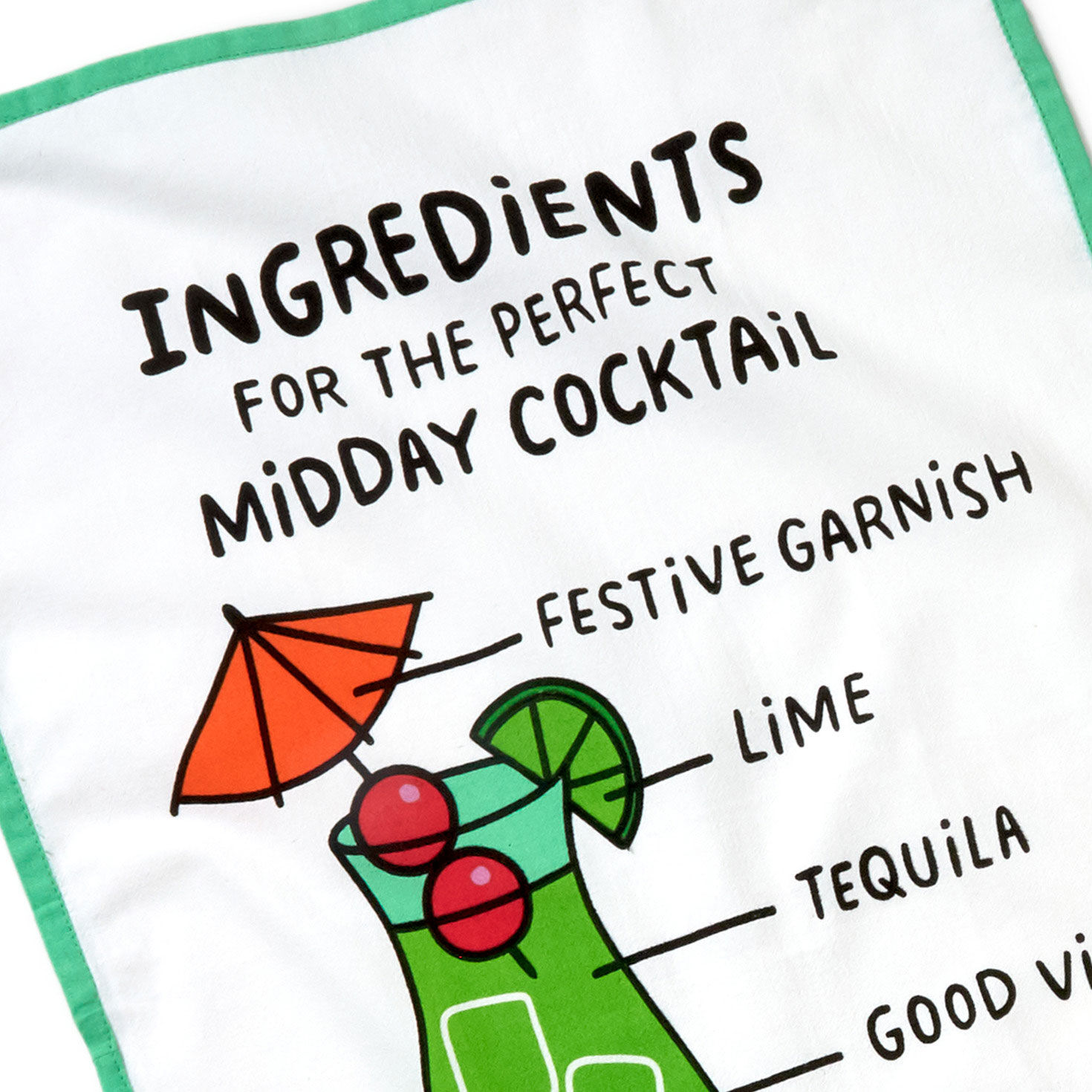 Garnished Cocktail in Glass Funny Kitchen Towel  image number 4