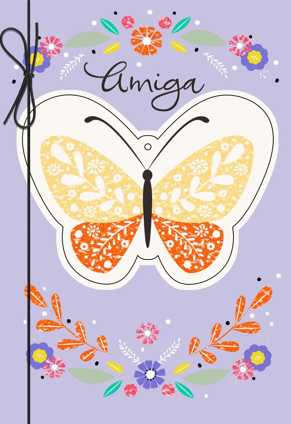 Beautiful Butterfly Spanish-Language Mother's Day Card for Friend