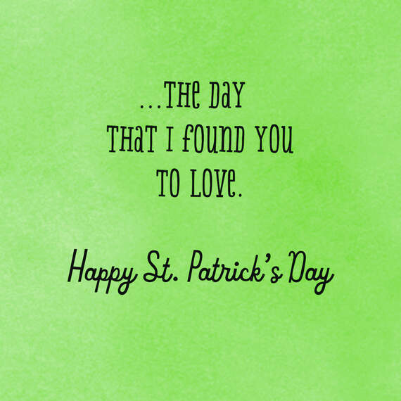 Lucky to Find You to Love St. Patrick's Day Card, , large image number 2