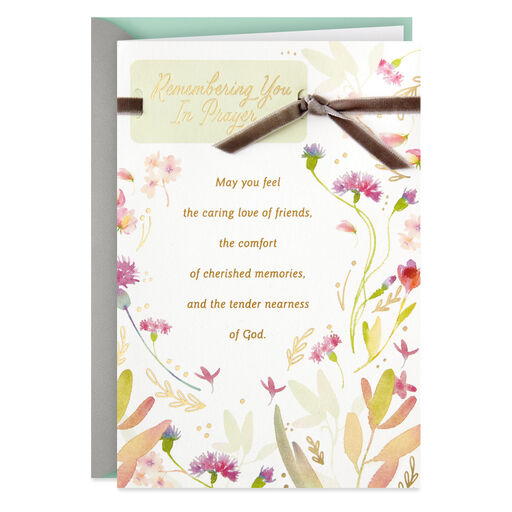 Remembering You in Prayer Religious Sympathy Card, 