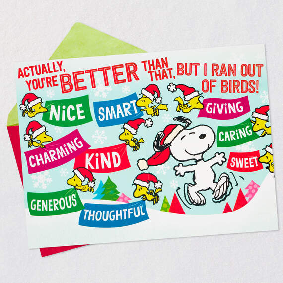 Peanuts® Snoopy and Woodstock Funny Christmas Card for Grandpa, , large image number 3