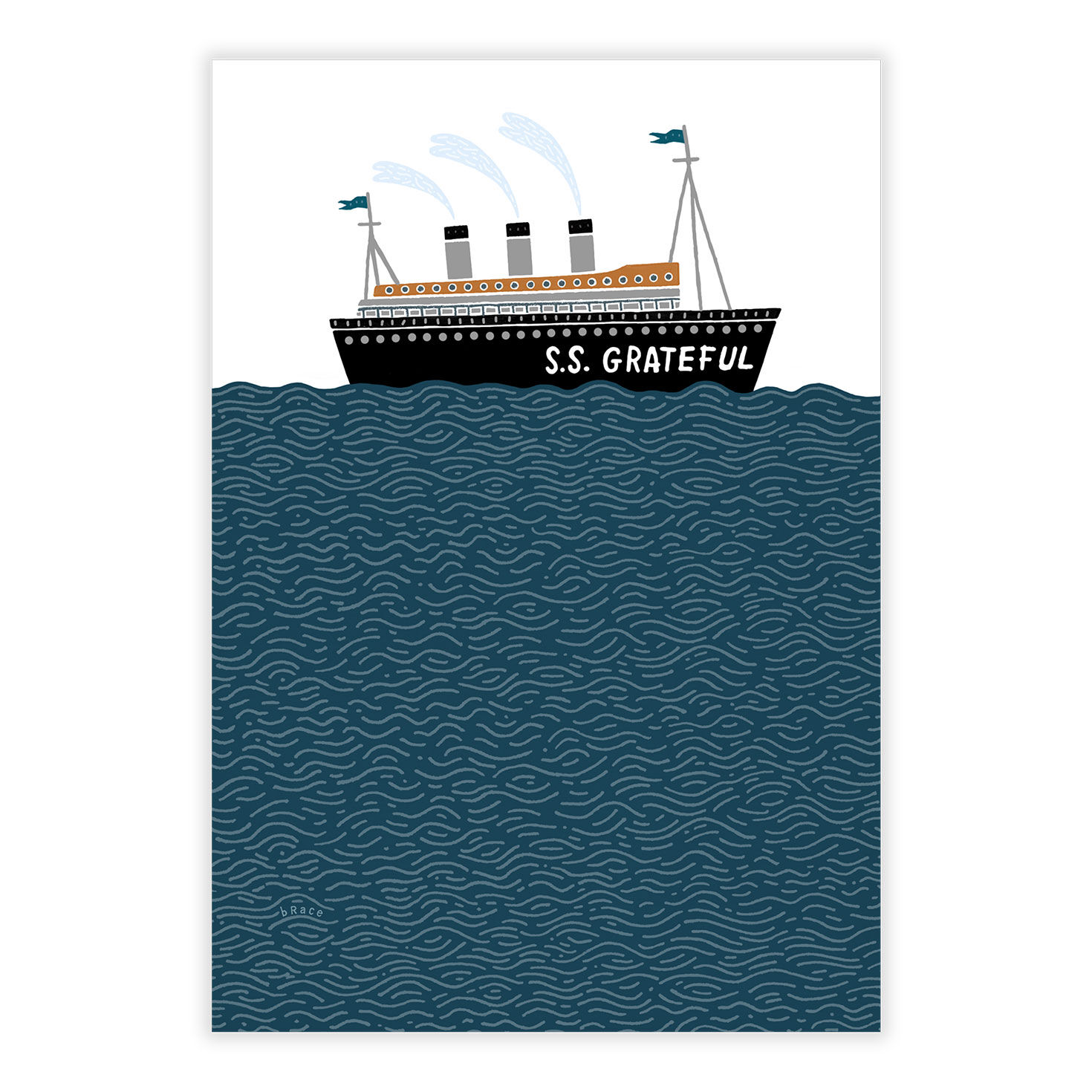 Ship S.S. Grateful Thank-You eCard, , large image number 2