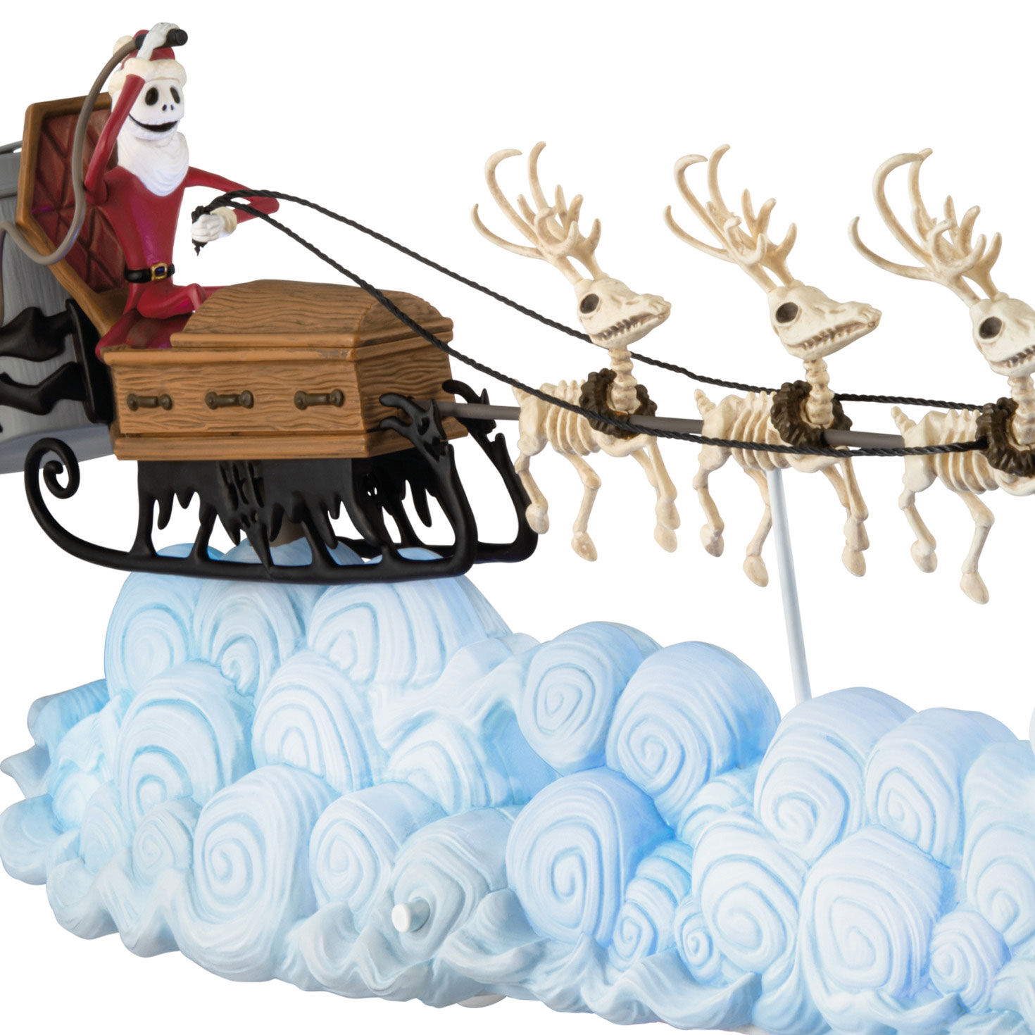 Disney Tim Burton's The Nightmare Before Christmas Santa Jack's Sleigh Ride Tabletop Decoration With Light and Sound, , large image number 4