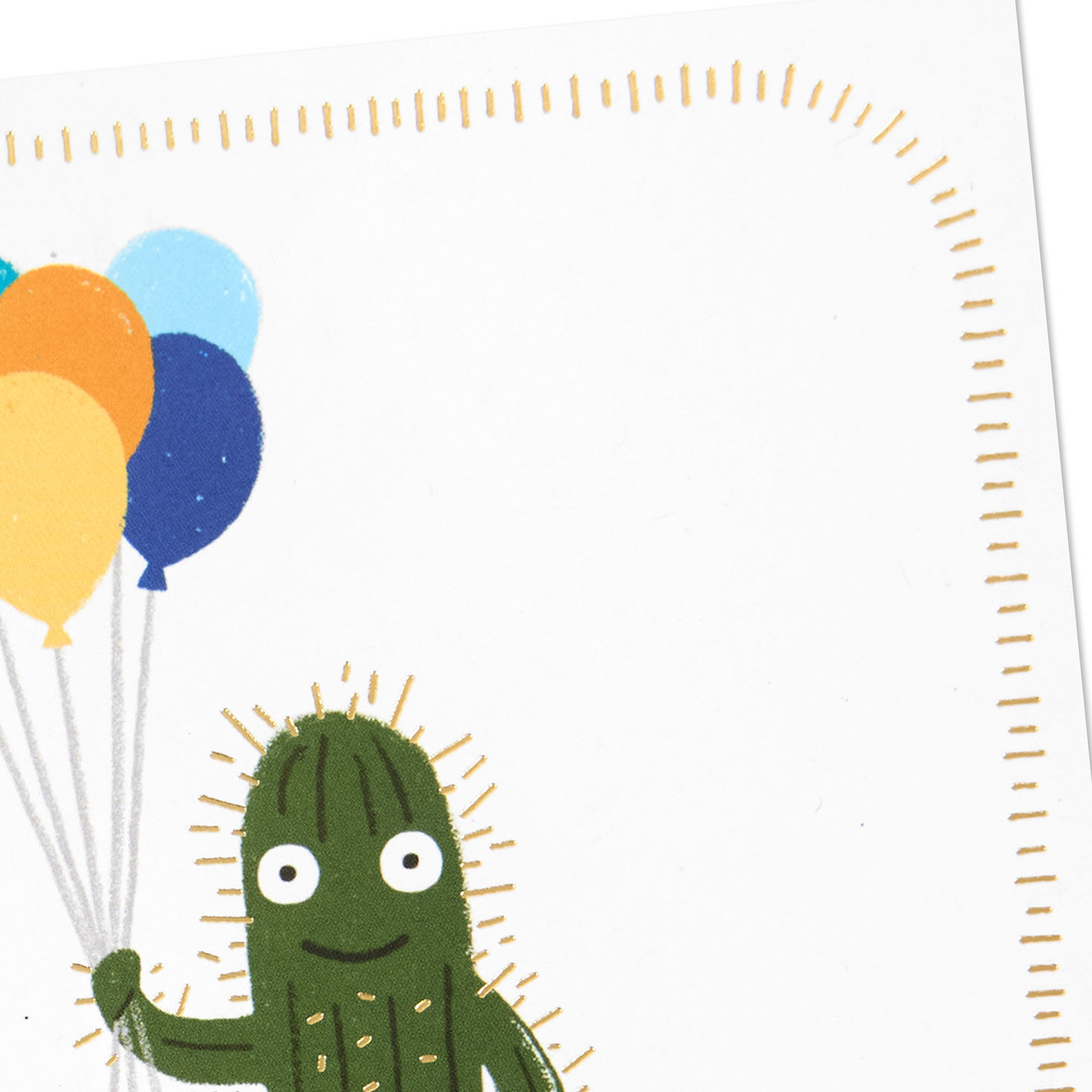 Cactus With Balloons Funny Encouragement Card Card Front Detail image number 4