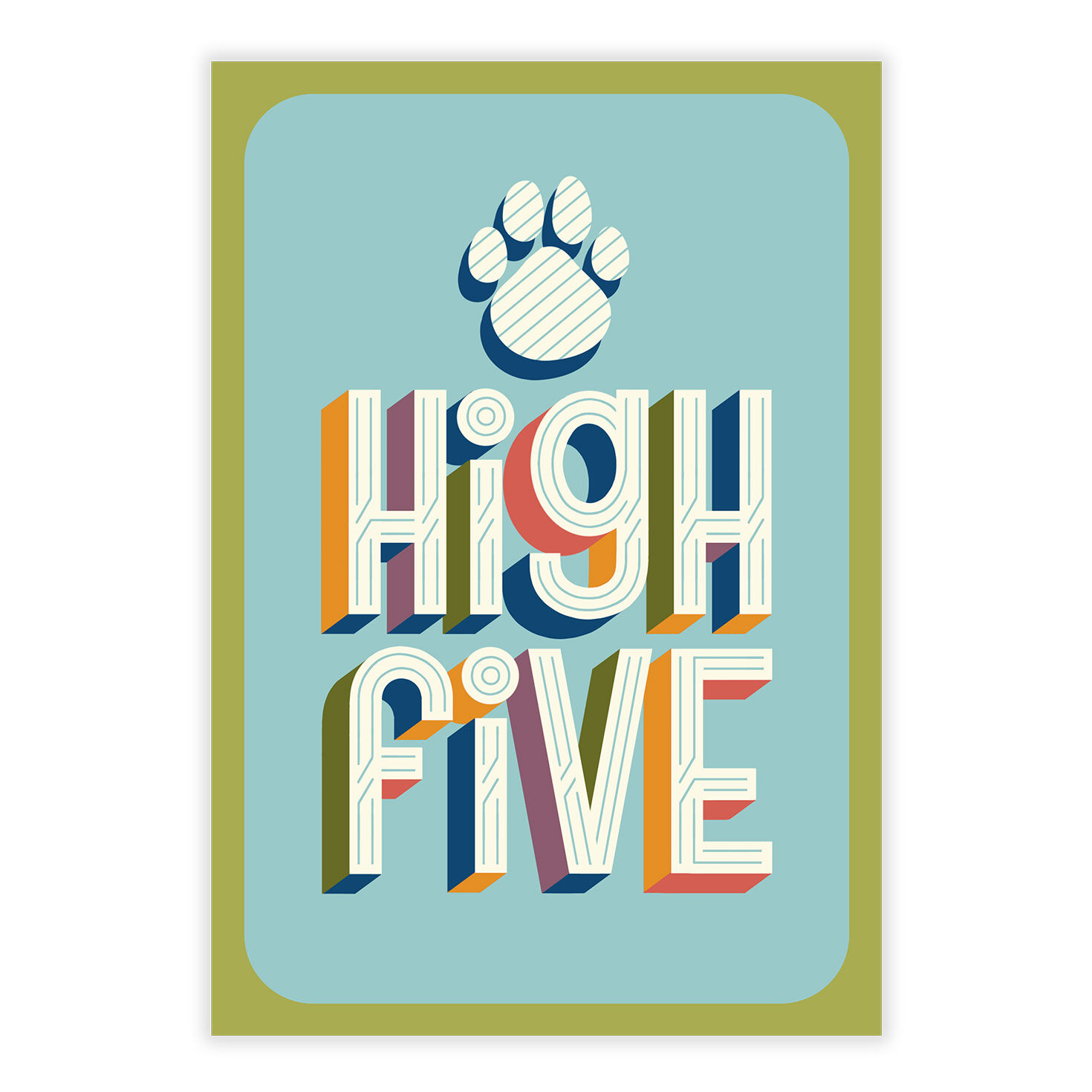 High Five Pet Pawprint eCard, , large image number 2