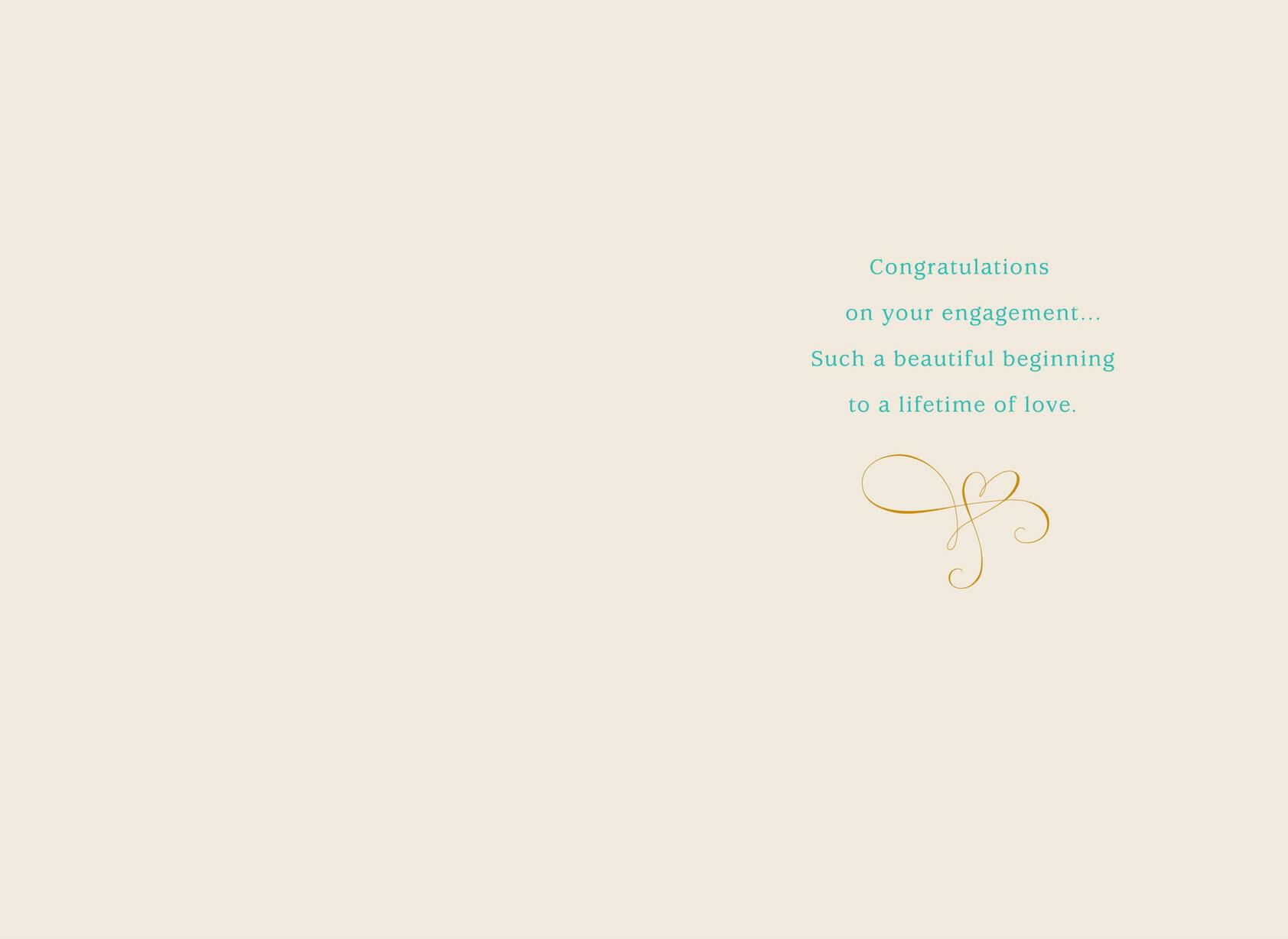 Beautiful Beginning Engagement Wedding Card