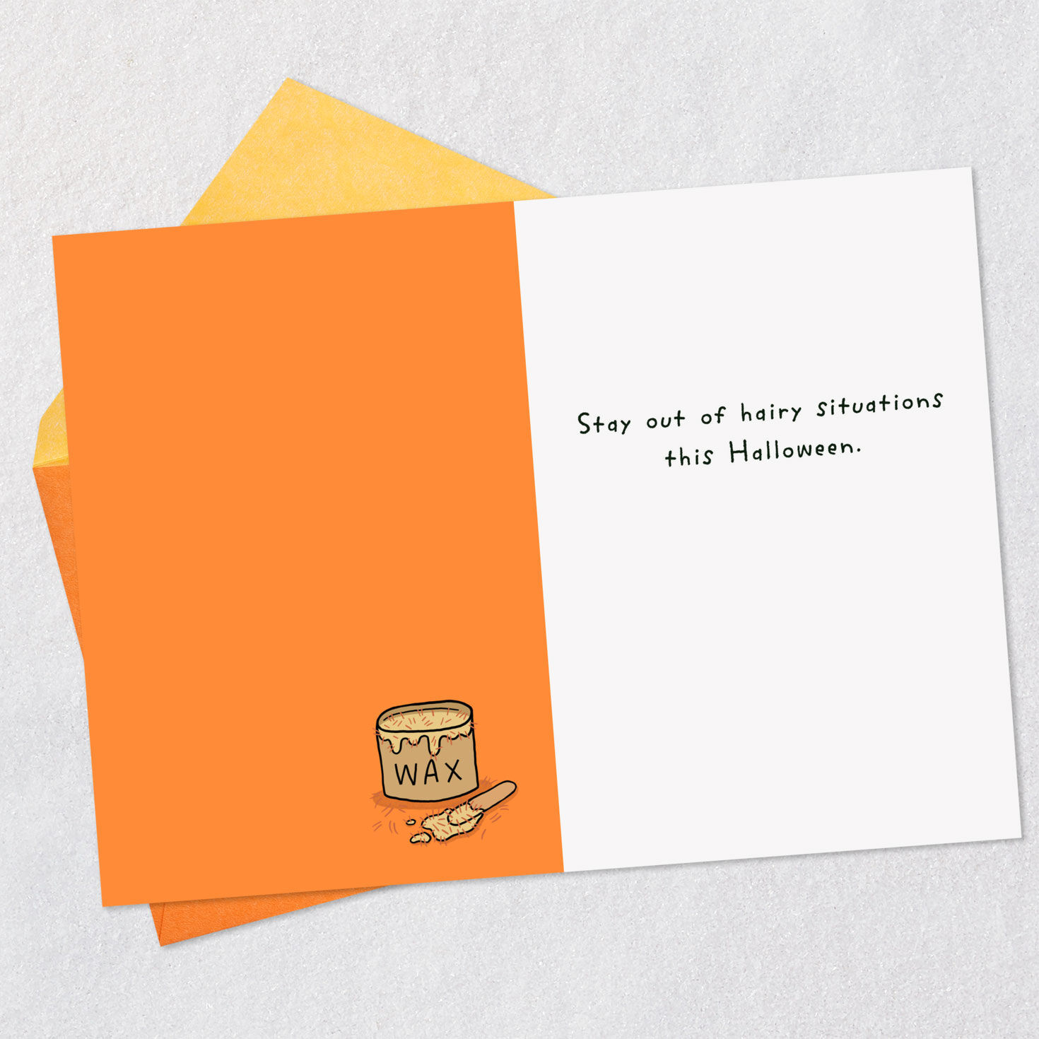 Hairy Werewolf Funny Halloween Card Open card with envelope image number 3