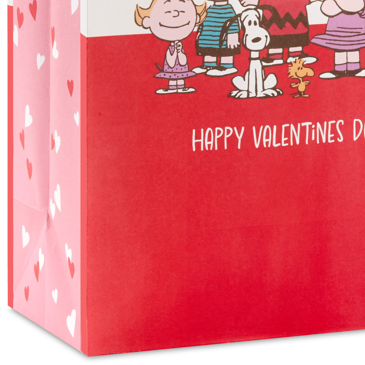 9.6" Peanuts&reg; Gang on Red and White Medium Valentine's Day Gift Bag, , large image number 5