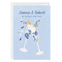 Flutes With Flowers Personalized Wedding Card front image number 1