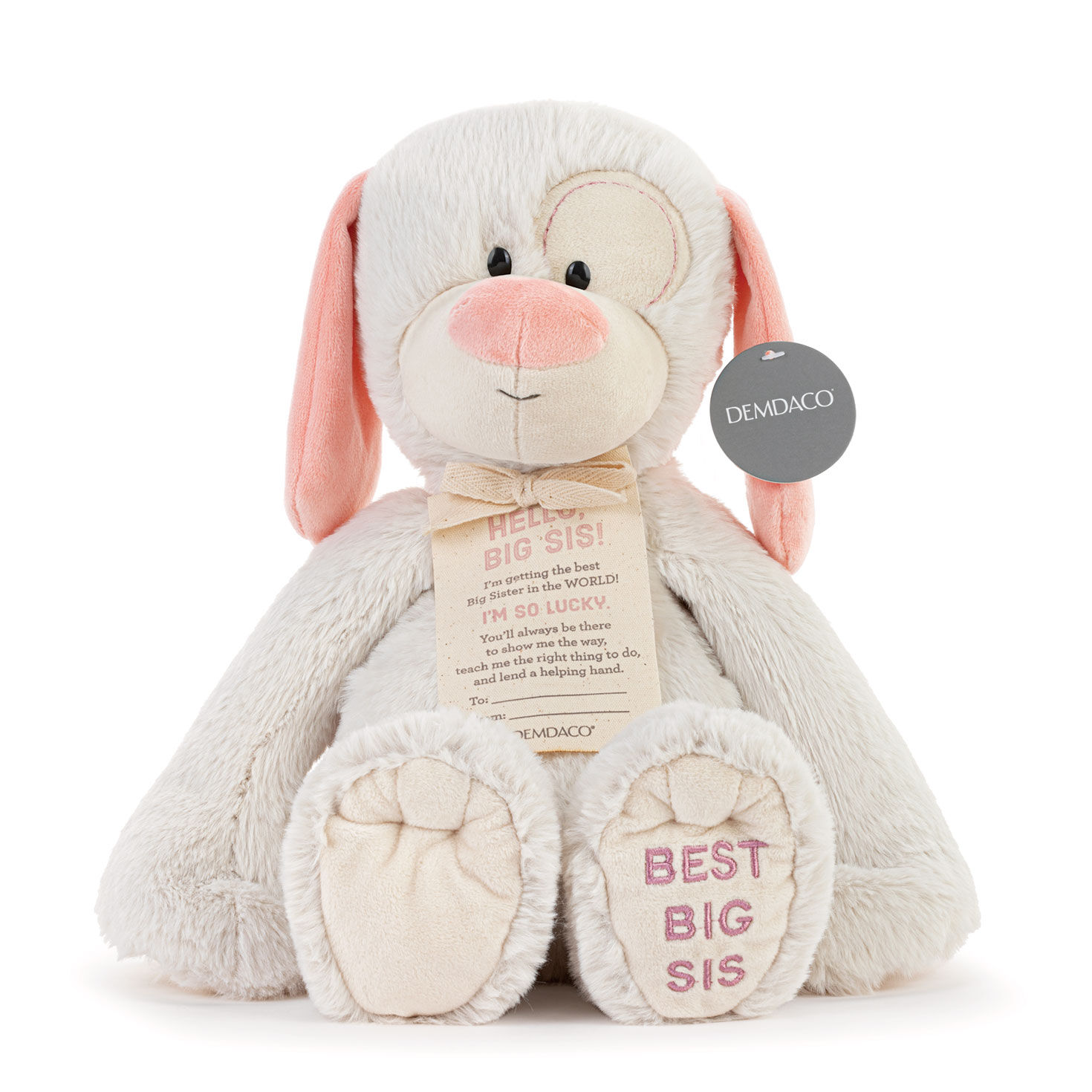 Demdaco Best Big Sister Dog Stuffed Animal, 16"