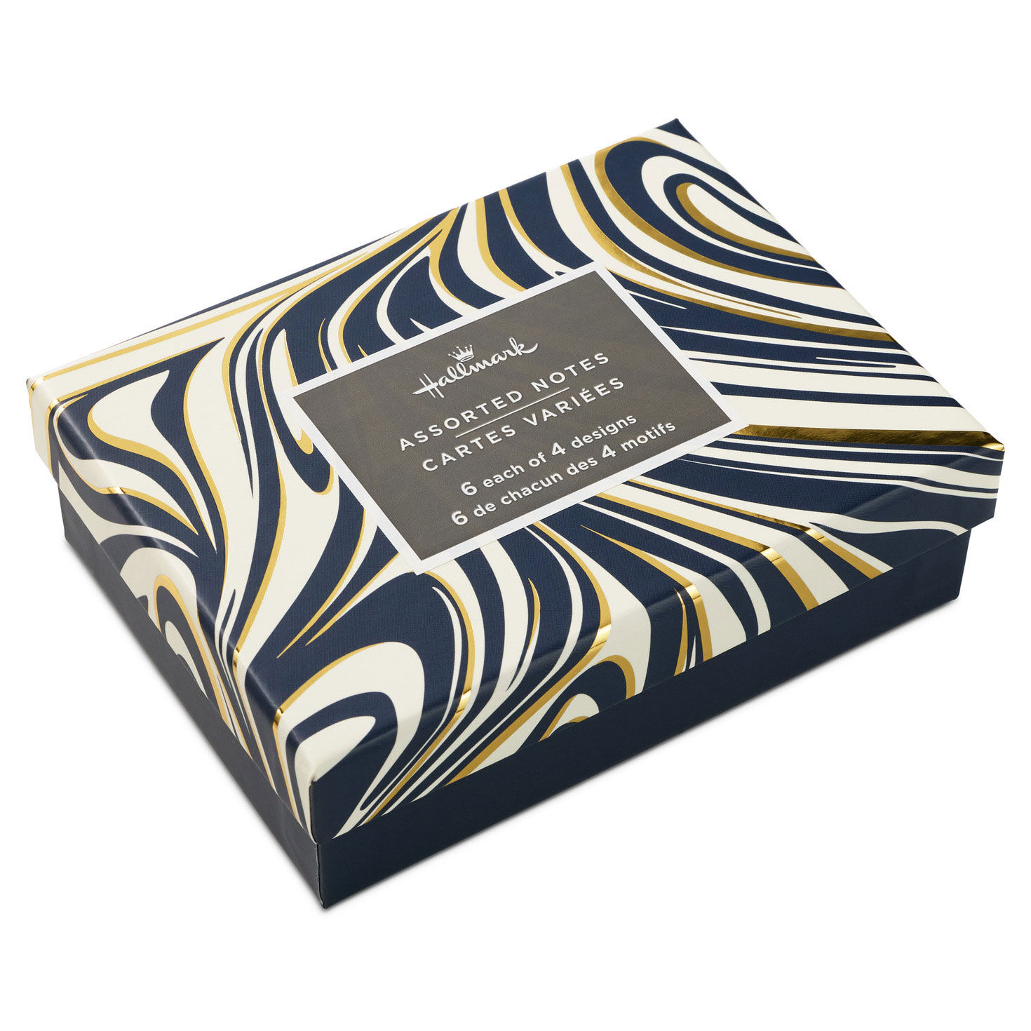 Pink and Navy Thank You Note Cards Assortment Pack package closed image number 2