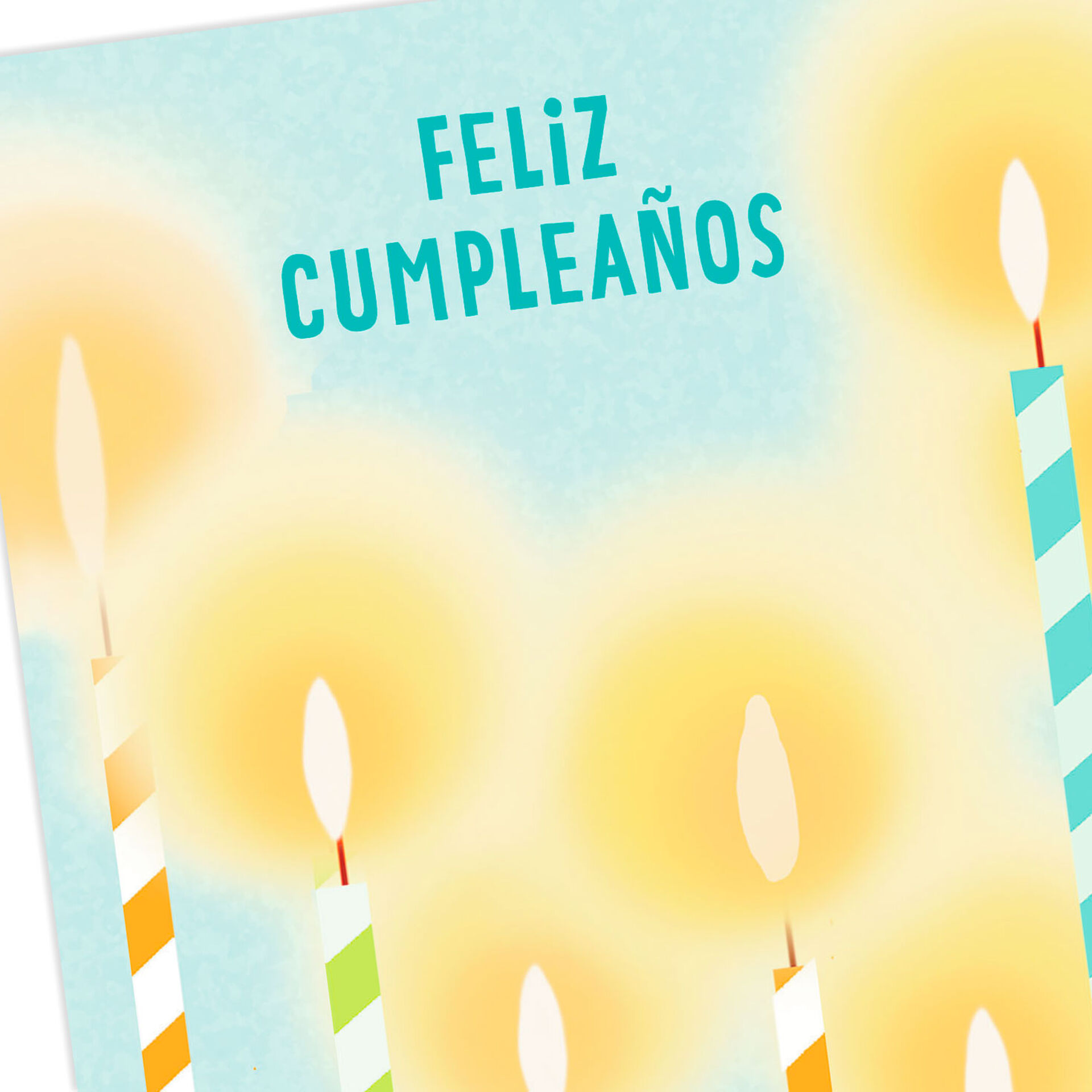 Birthday Candles Religious SpanishLanguage Birthday Card Greeting