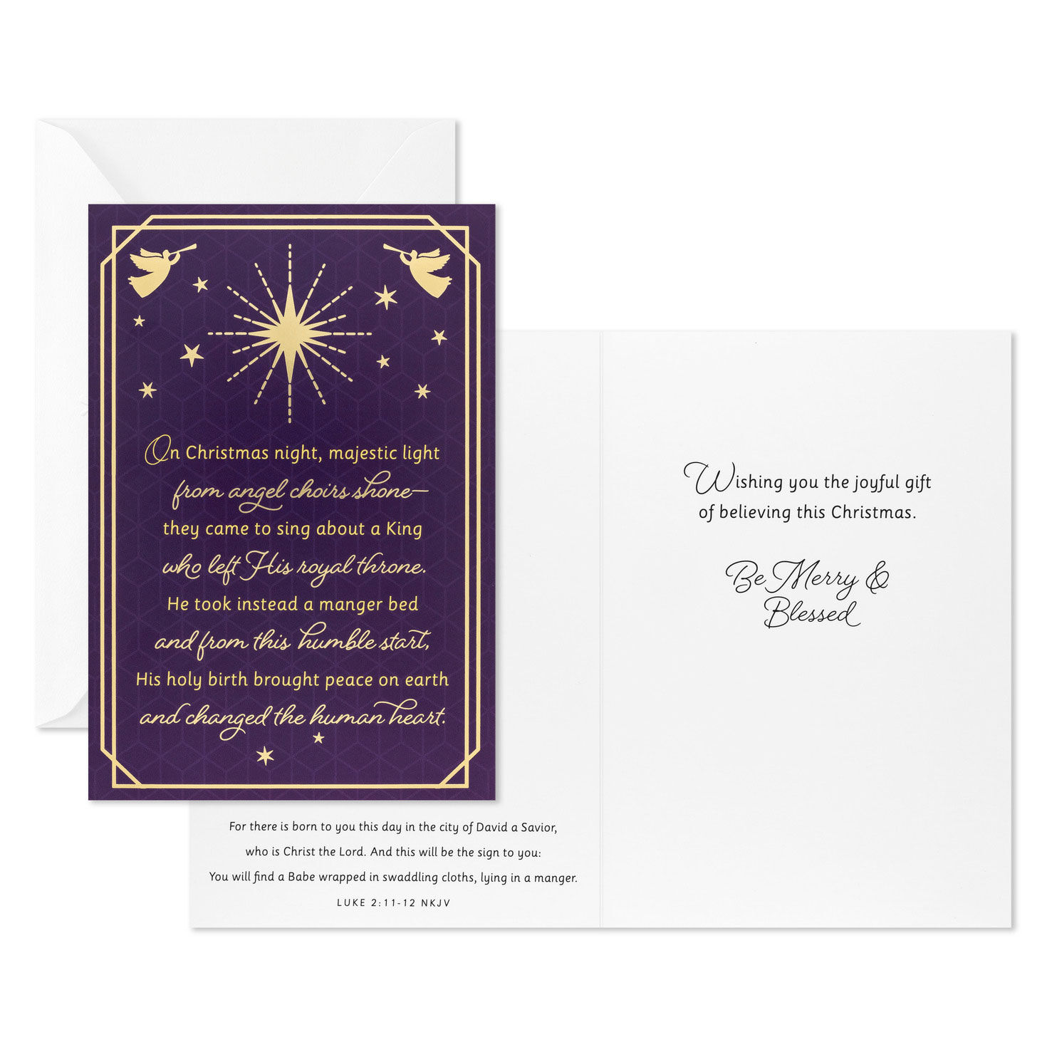 Angels DaySpring Religious Christmas Cards Card Front with Sentiment image number 3