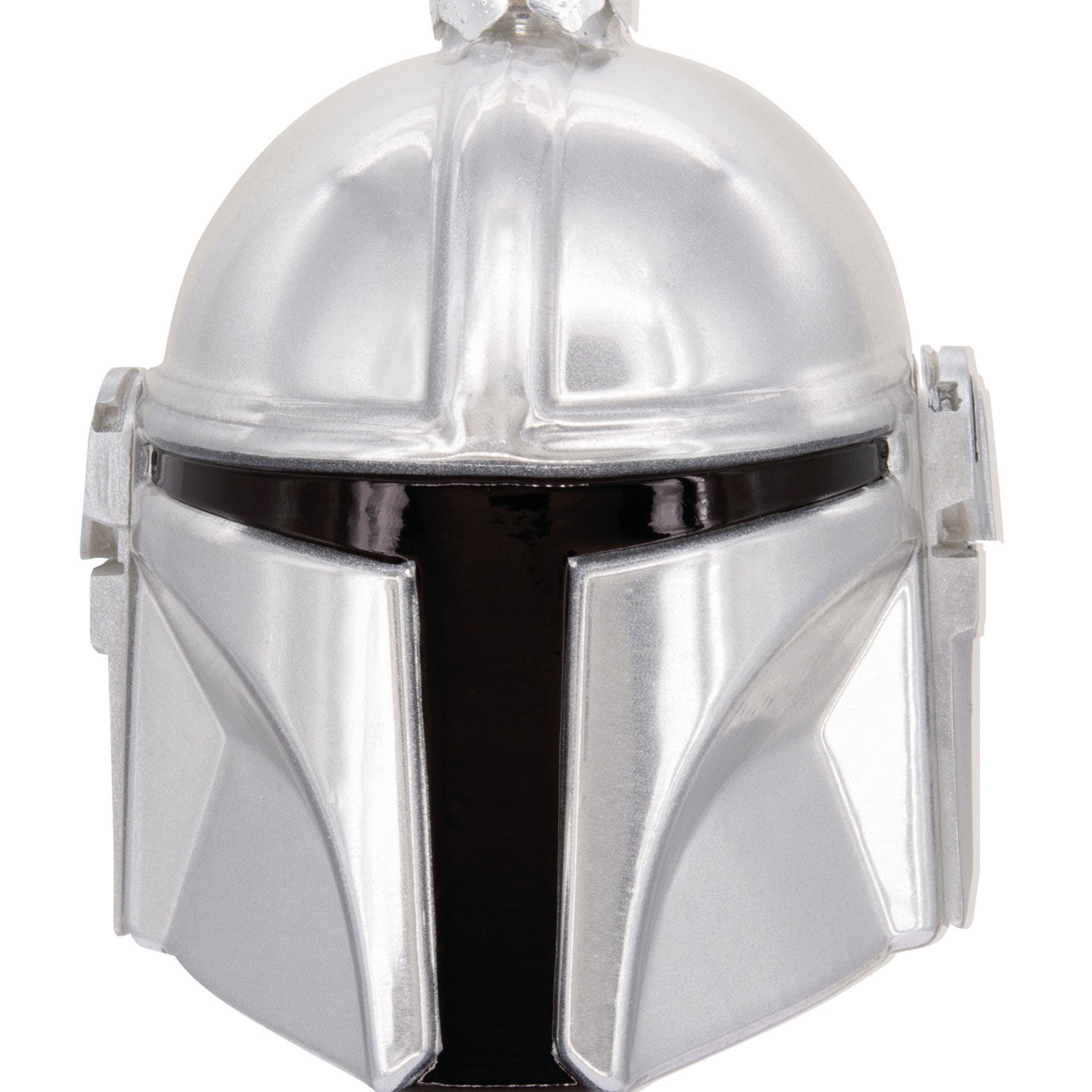 Mandalorian Helmet Christmas Ornament upclose view image number 5