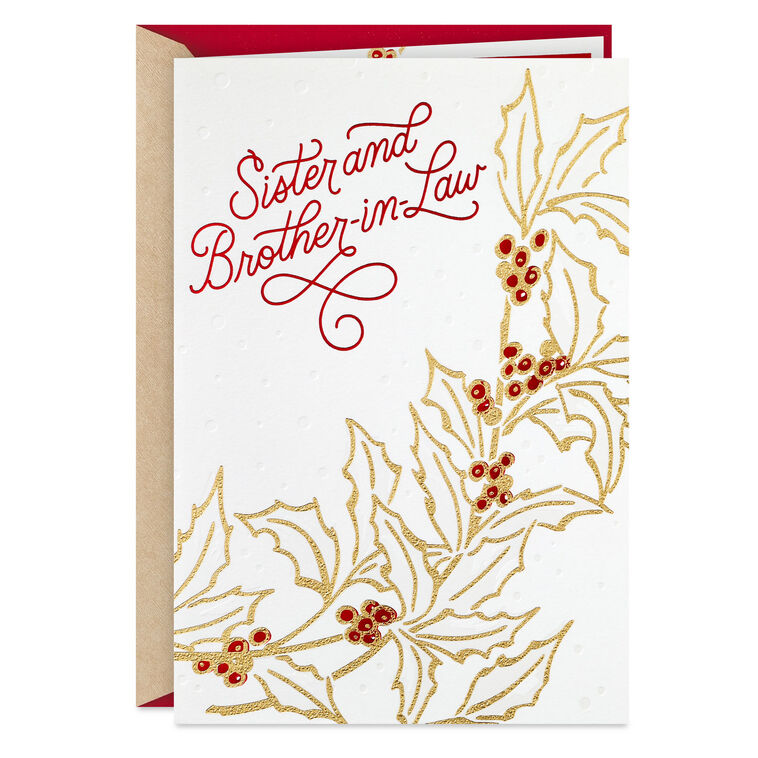 The Love We Share Christmas Card for Sister and Brother-in-Law