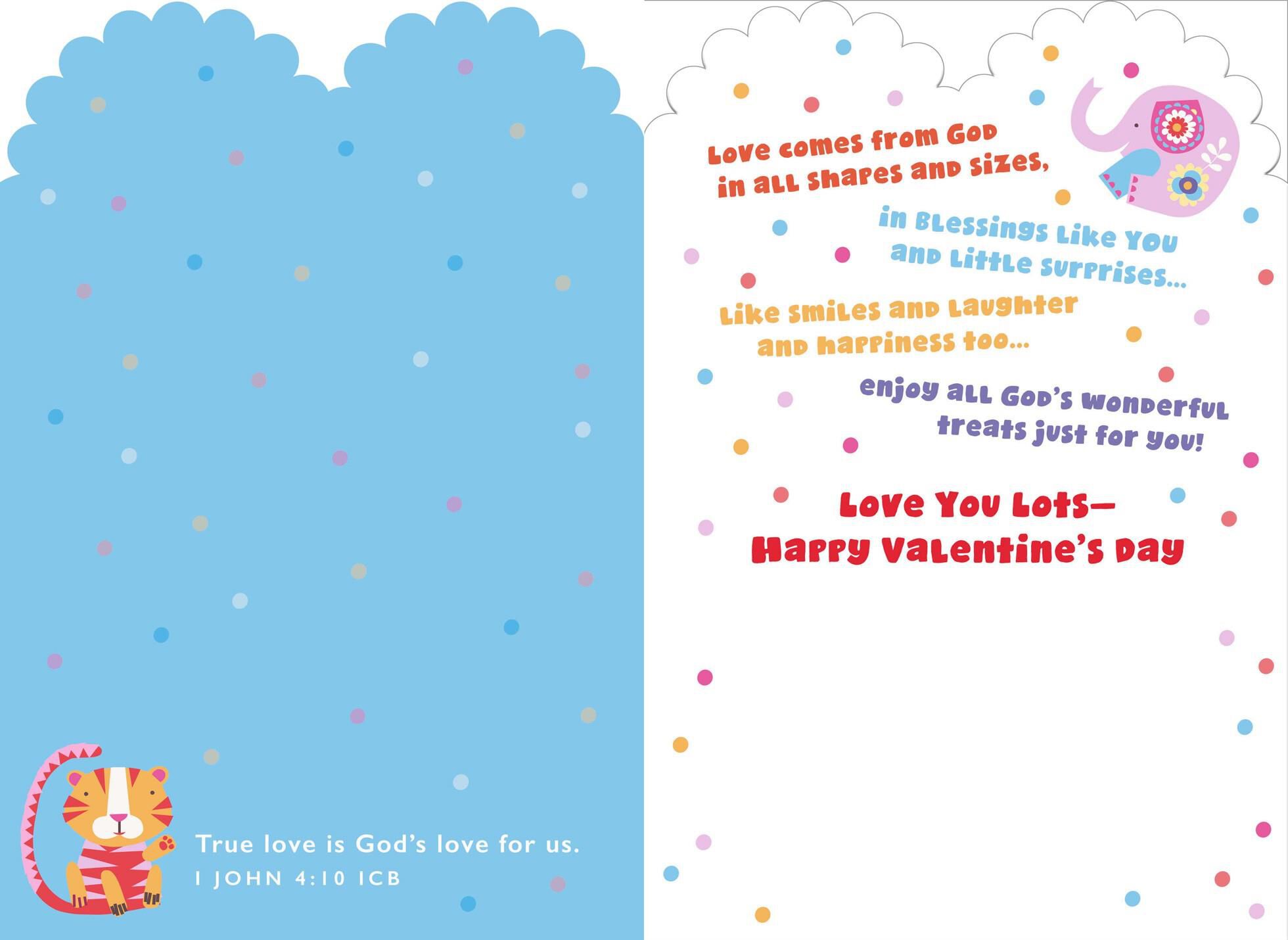 L is for Love and Lions Valentine's Day Card for Grandson