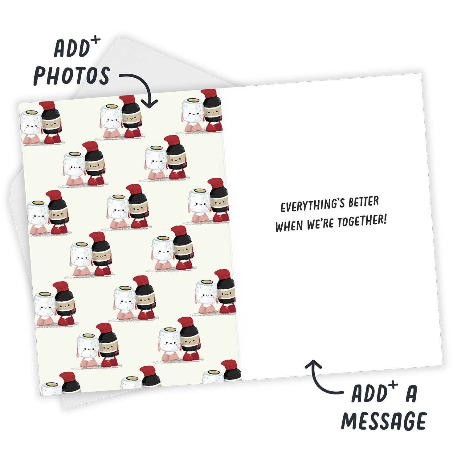 Soy Sauce and Sushi Custom Romantic Love Card, , large image number 3