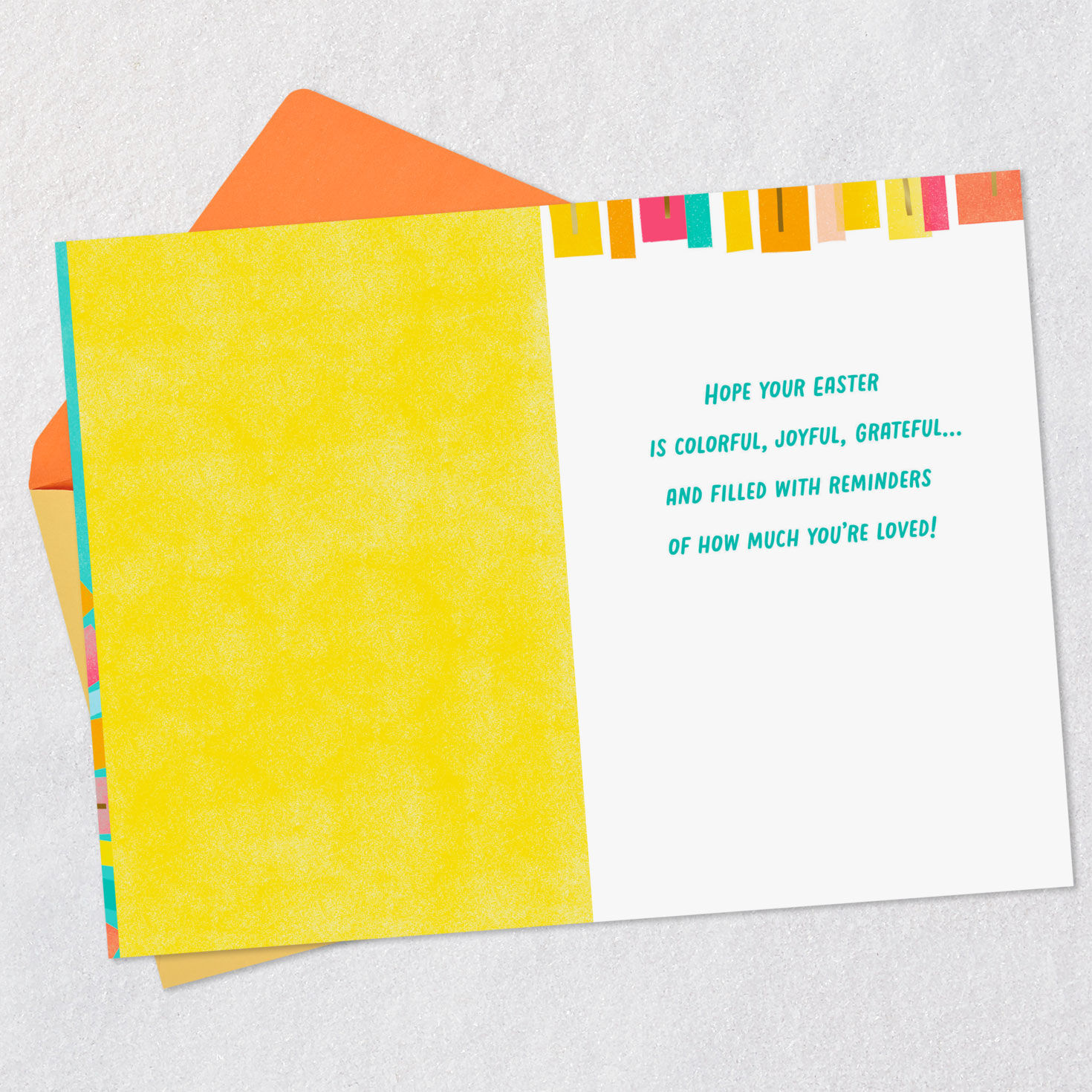 Cross and Sun Rays Easter Card Open card with envelope image number 3