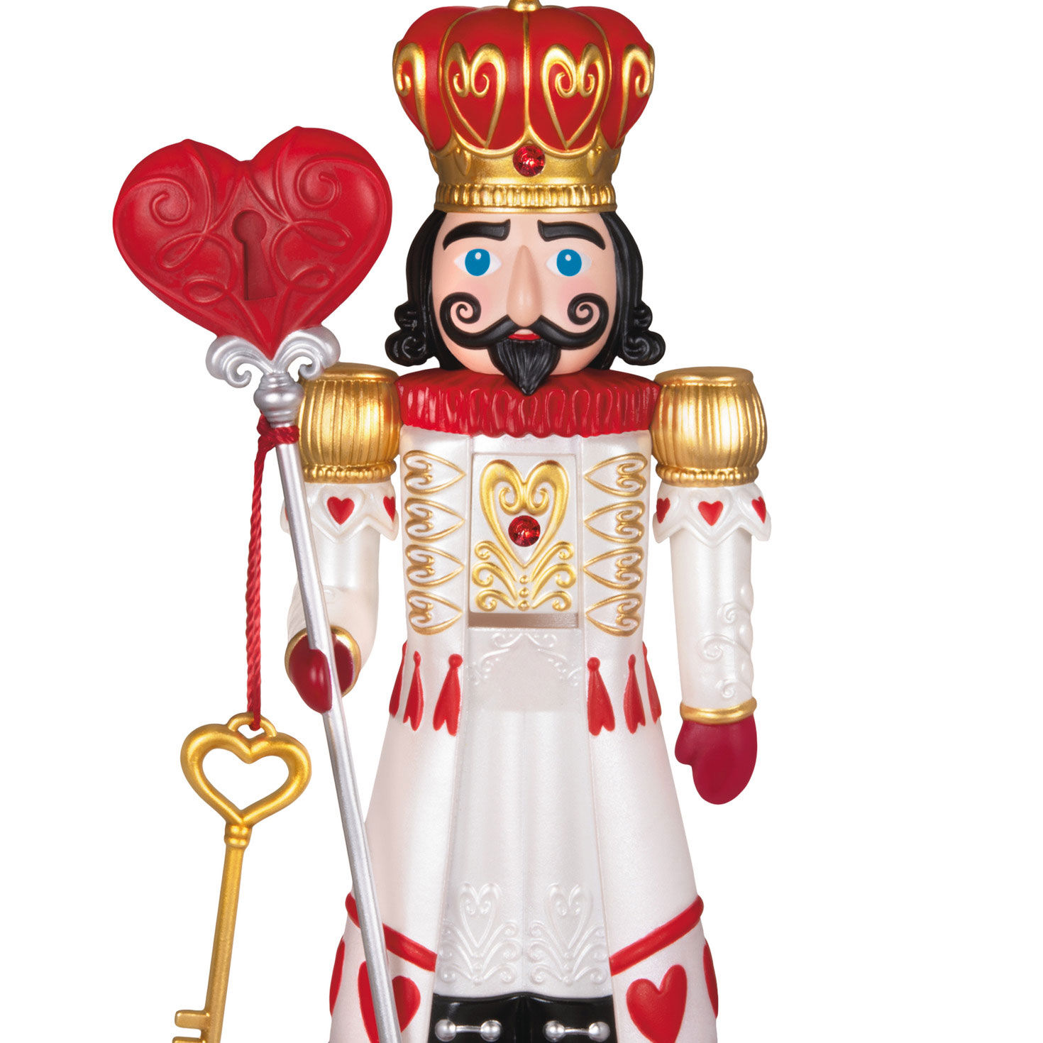 King of Hearts Nutcracker Keepsake Ornament closeup view image number 5
