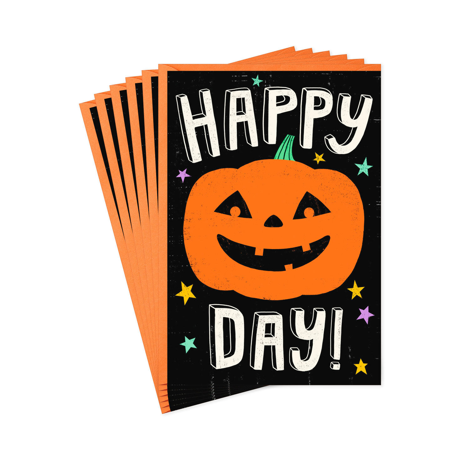 Happy Pumpkin Day Halloween Cards, Pack of 6