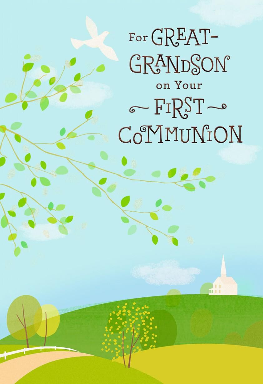 Great-Grandson First Communion Card