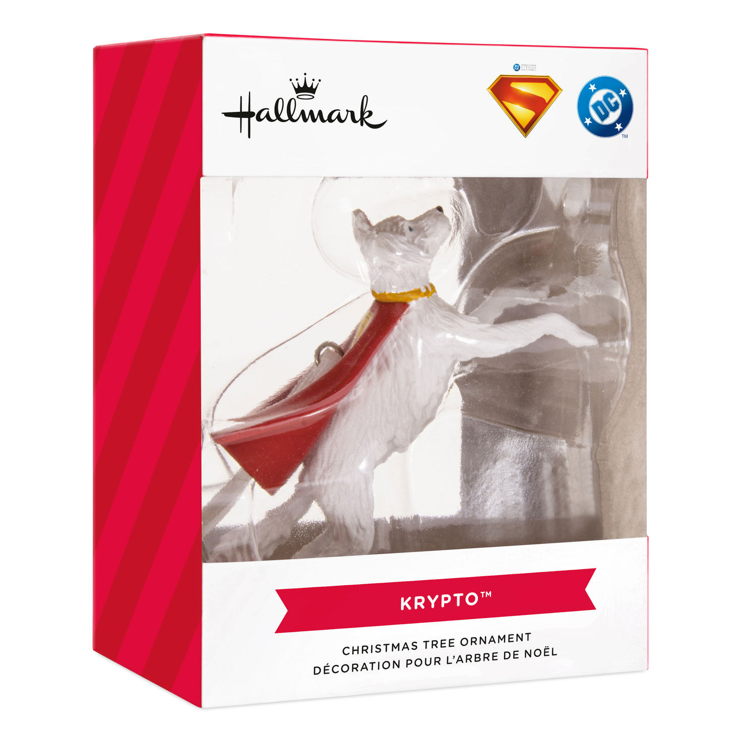 Superman White Dog Christmas Ornament  image number 7