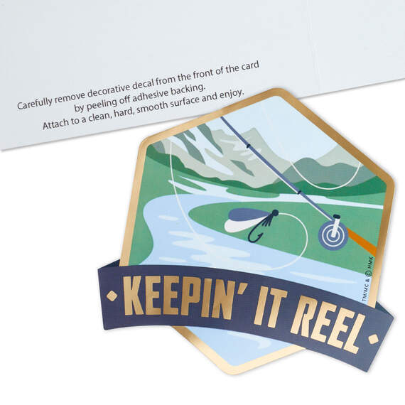 Keepin' It Reel Father's Day Card With Fishing Decal, , large image number 5
