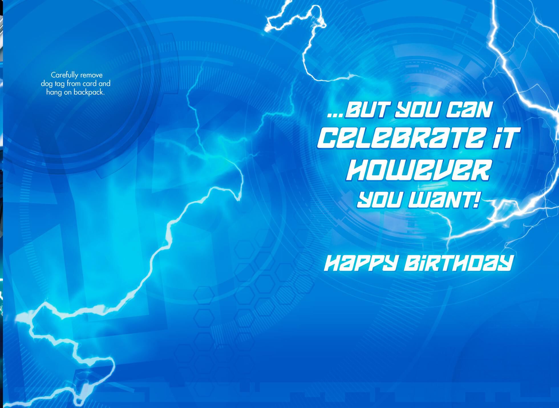 Transformers: The Last Knight Birthday Card With Dog Tag