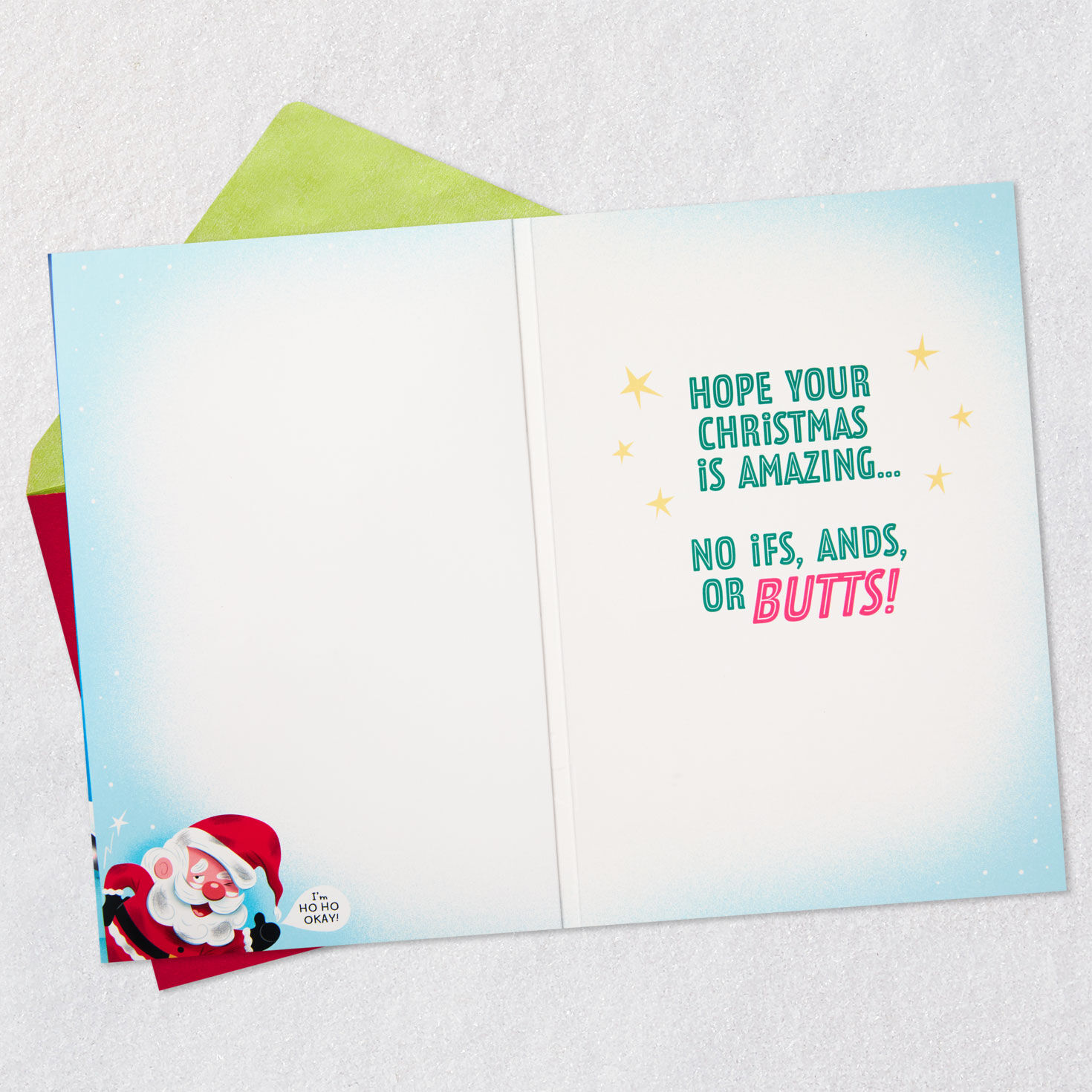 Santa Stuck in Chimney Funny Christmas Card With Sound Open card with envelope image number 4