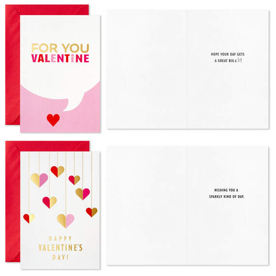 Modern Hearts Boxed Valentine's Day Cards, Pack of 36, , large image number 4