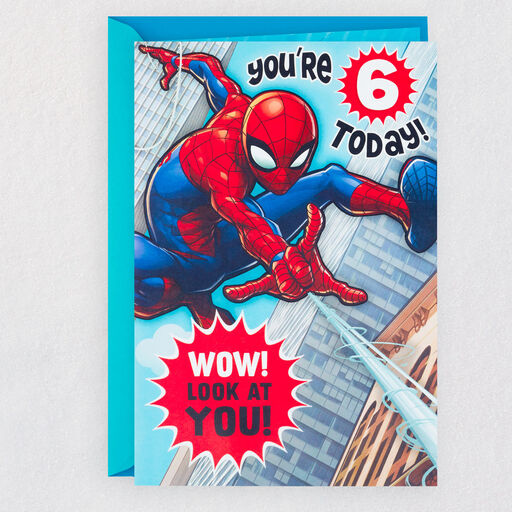 Marvel Spider-Man Amazing Hero Pop-Up 6th Birthday Card, 
