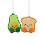 Better Together Avocado and Toast Magnetic Hallmark Ornaments, Set of 2, , large image number 1
