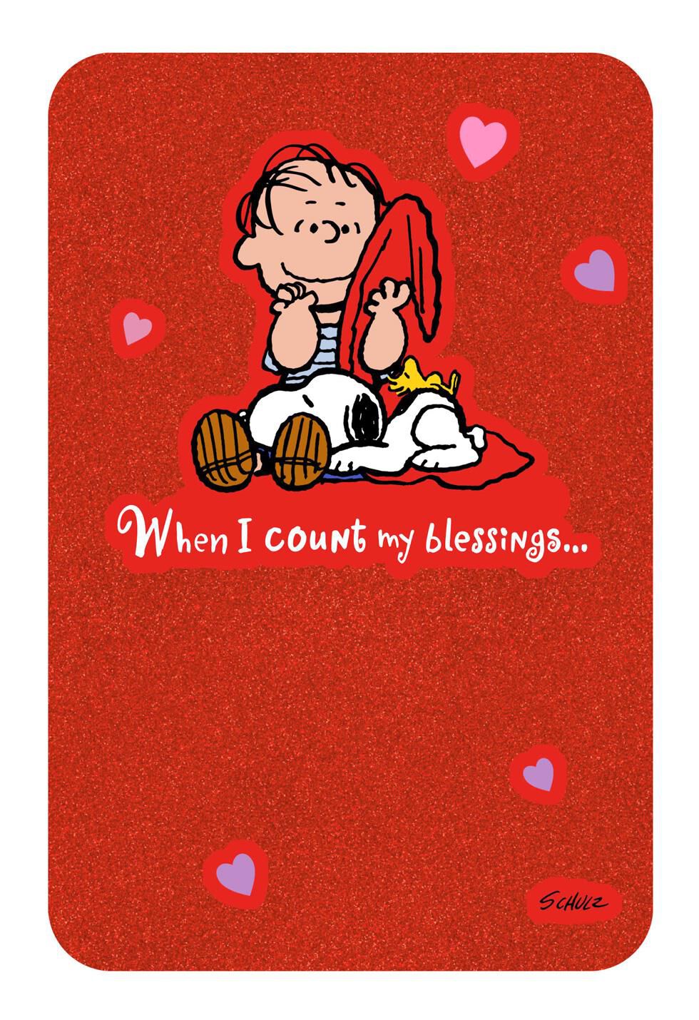 Peanuts® Linus Count My Blessings Valentine's Day Card