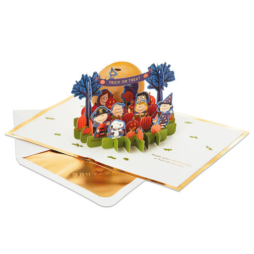 Peanuts® Trick or Treat 3D Pop-Up Halloween Card, 