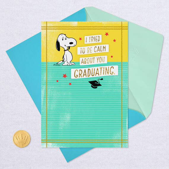 Peanuts® Snoopy Staying Calm Graduation Card, , large image number 5